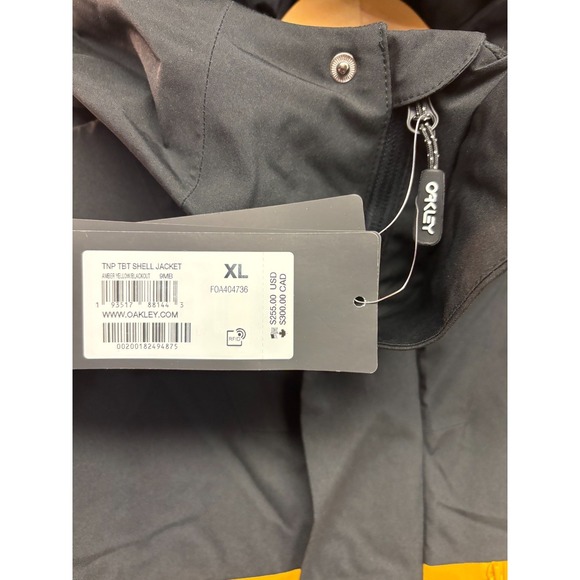 Oakley TNP TBT Shell Jacket Mens Amber Yellow Blackout Snowboard Ski XL NWT - Picture 12 of 12